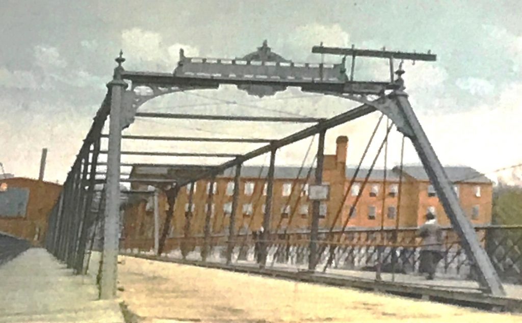 Historic postcard of the Spring City-Royersford Bridge